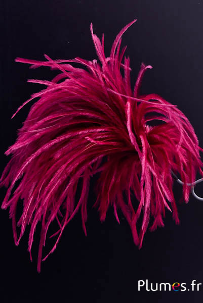 Federbusch Strauss mit Schlaufe - Höhe 18-20 cm - bordeaux